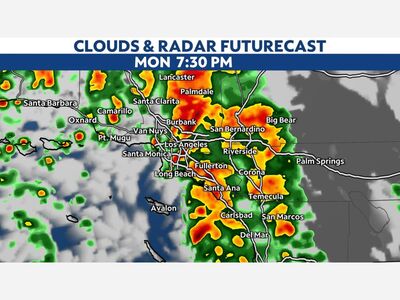 Major Spring Storm to move across Yucaipa on Monday