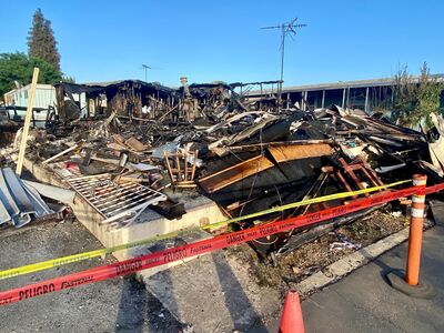 Fire Destroys Mobile Home In Yucaipa