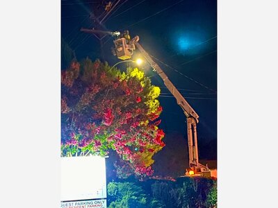 Power Line Down On Roadway 6Th St Saturday Night