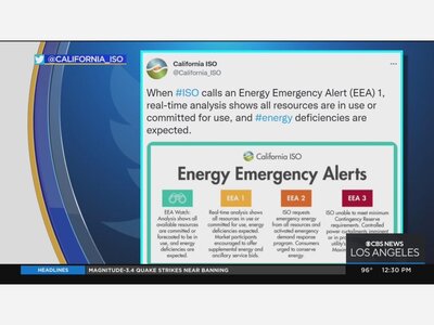 Cal ISO Issues Stage 3 Power Emergency